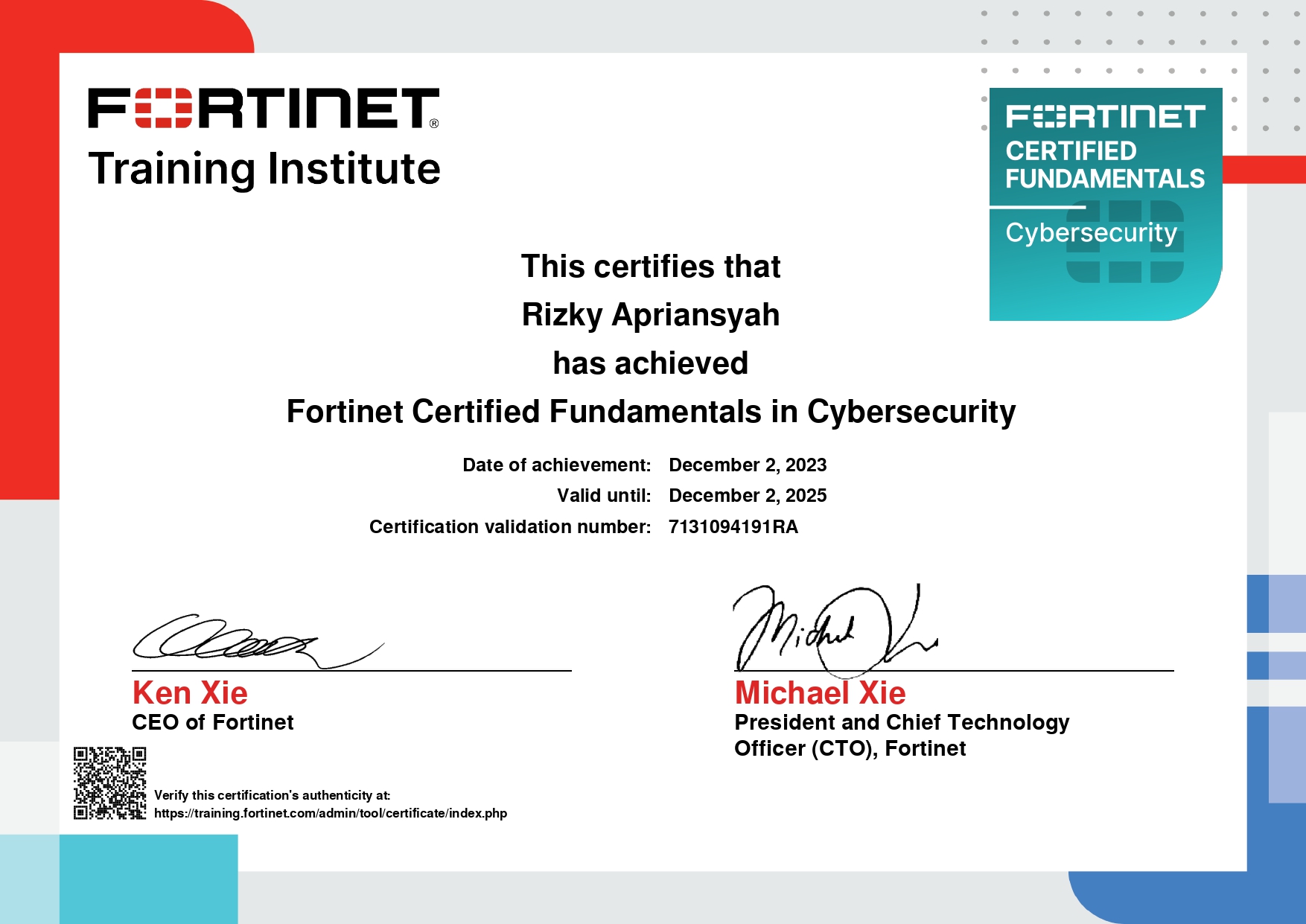 Fundamentals in Cybersecurity